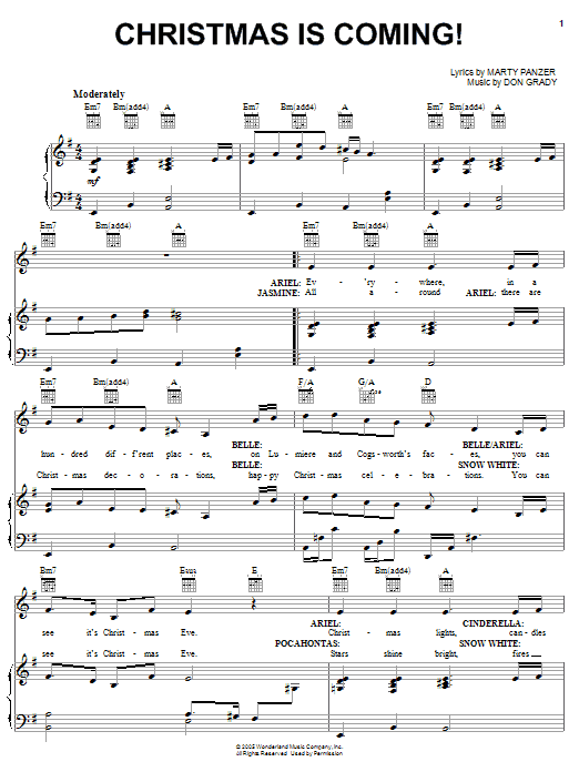 Marty Panzer Christmas Is Coming! Sheet Music Notes & Chords for Easy Piano - Download or Print PDF