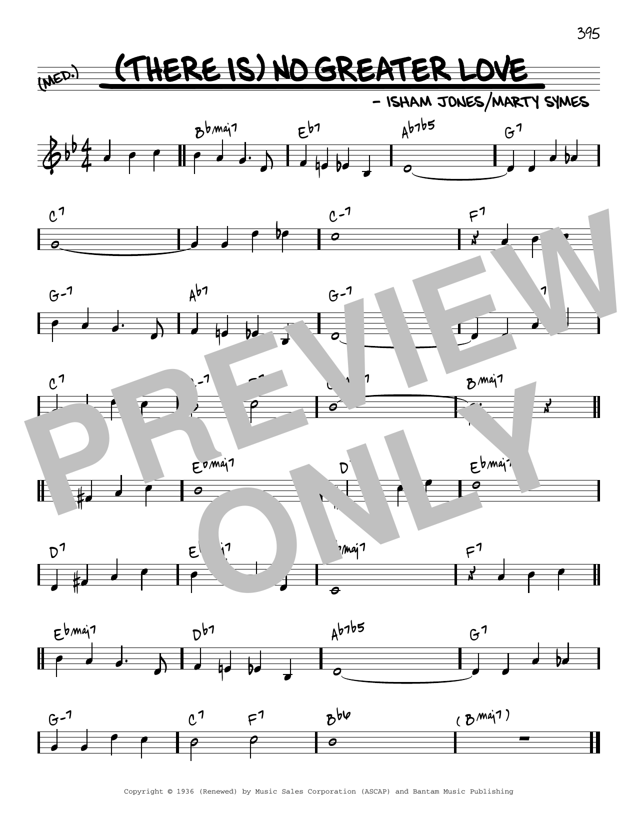 Marty Symes (There Is) No Greater Love [Reharmonized version] (arr. Jack Grassel) Sheet Music Notes & Chords for Real Book – Melody & Chords - Download or Print PDF