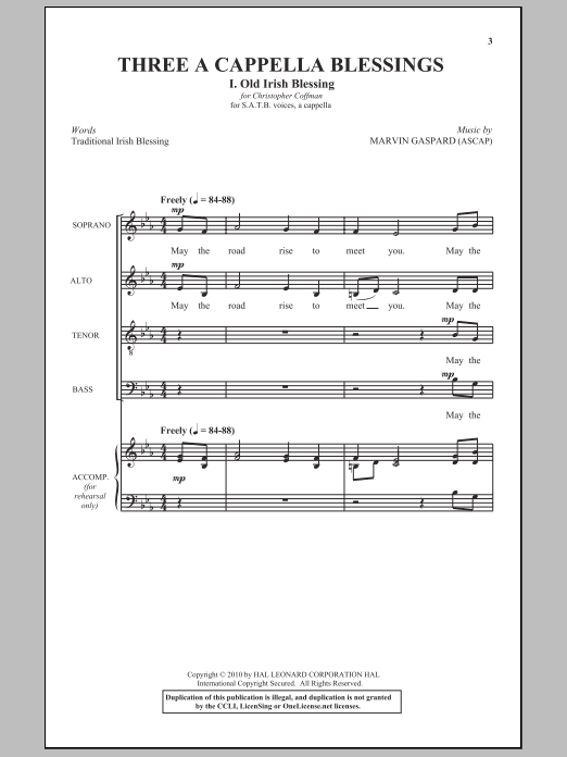 Marvin Gaspard The Lord Bless And Keep You Sheet Music Notes & Chords for SATB - Download or Print PDF