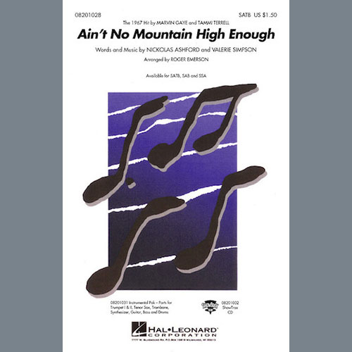 Marvin Gaye & Tammi Terrell, Ain't No Mountain High Enough (arr. Roger Emerson), SATB Choir
