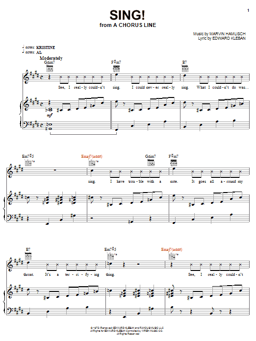Marvin Hamlisch Sing! Sheet Music Notes & Chords for Ukulele - Download or Print PDF