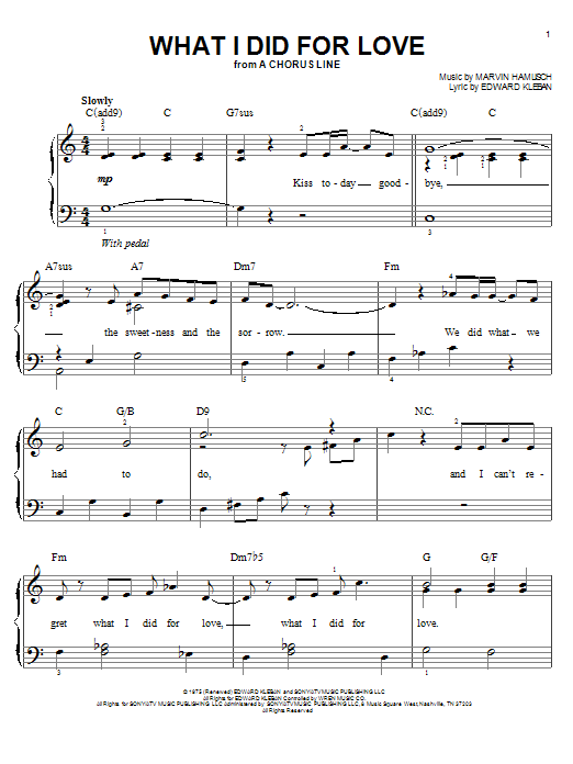 Marvin Hamlisch What I Did For Love Sheet Music Notes & Chords for Flute - Download or Print PDF