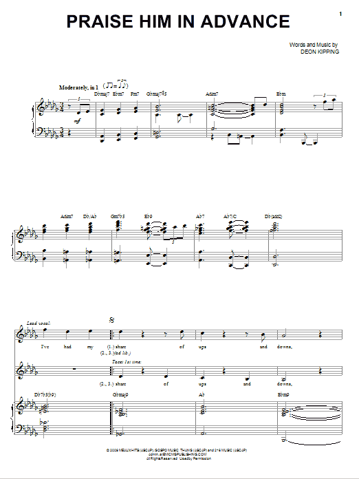 Marvin Sapp Praise Him In Advance Sheet Music Notes & Chords for Piano & Vocal - Download or Print PDF Marvin Sapp Praise Him In Advance Sheet Music Notes & Chords for Piano & Vocal - Download or Print PDF