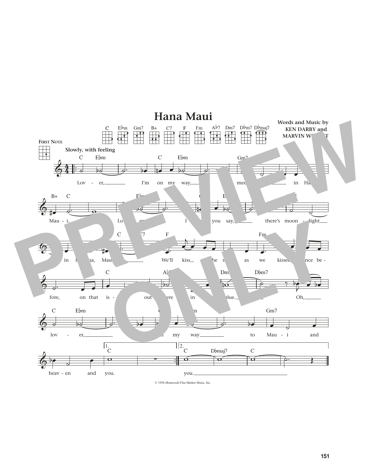 Marvin Wright Hana Maui (from The Daily Ukulele) (arr. Jim Beloff) Sheet Music Notes & Chords for Ukulele - Download or Print PDF