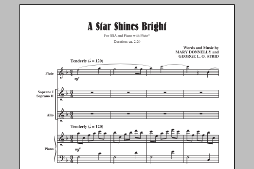 Mary Donnelly A Star Shines Bright Sheet Music Notes & Chords for SSA - Download or Print PDF