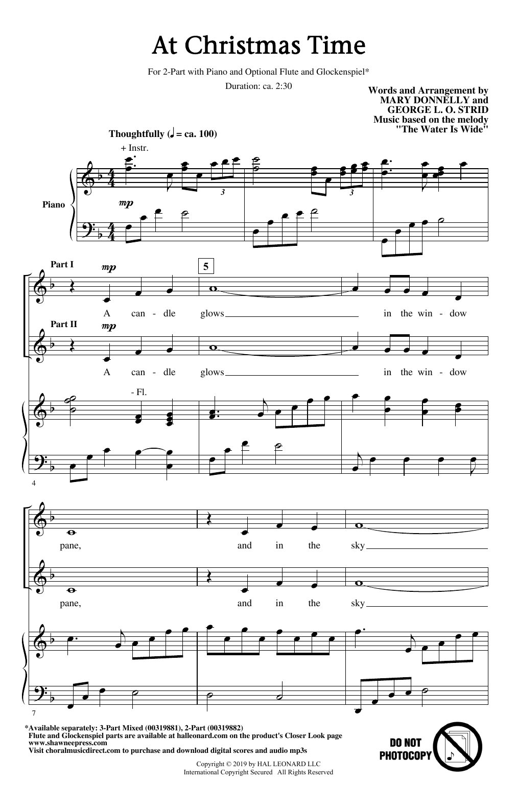 Mary Donnelly and George L.O. Strid At Christmas Time Sheet Music Notes & Chords for 2-Part Choir - Download or Print PDF