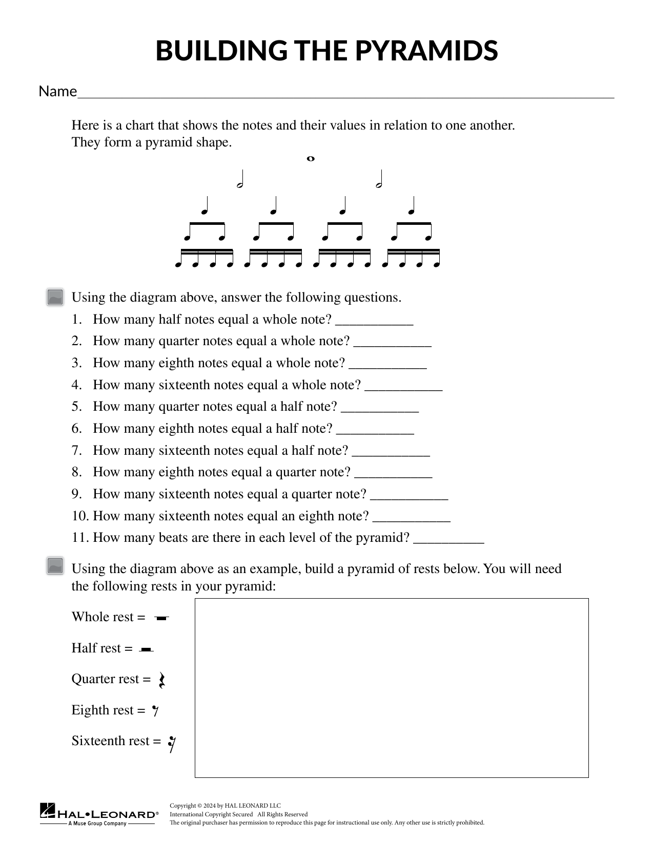 Mary Donelly Building the Pyramids Sheet Music Notes & Chords for Theory Worksheet - Download or Print PDF