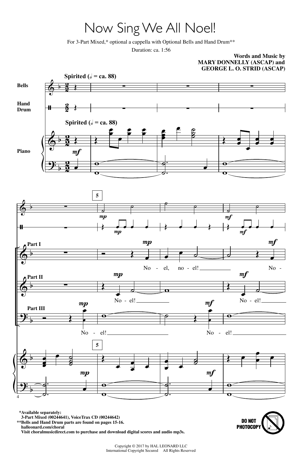 Mary Donnelly Now Sing We All Noel! Sheet Music Notes & Chords for 3-Part Mixed - Download or Print PDF
