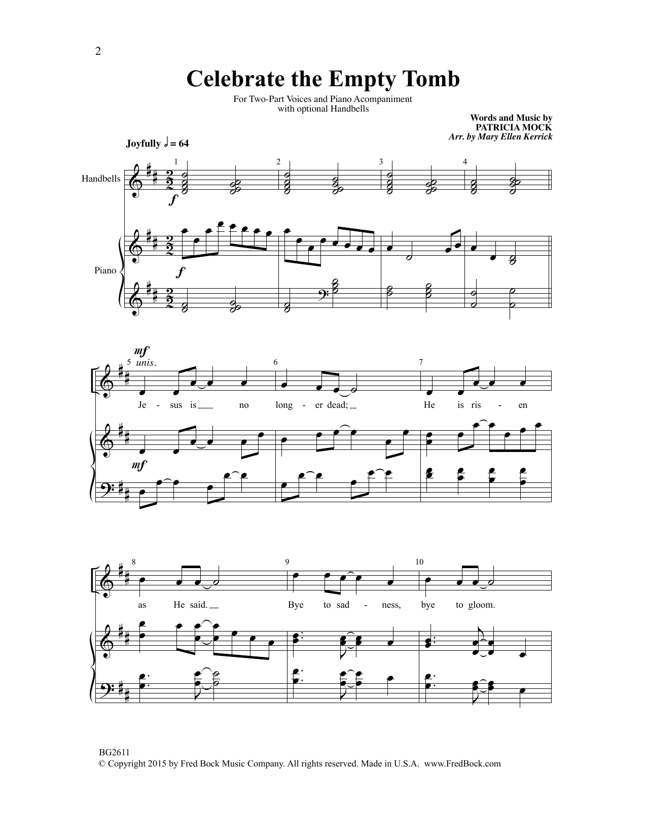 Mary Ellen Kerrick Celebrate the Empty Tomb Sheet Music Notes & Chords for Choral - Download or Print PDF