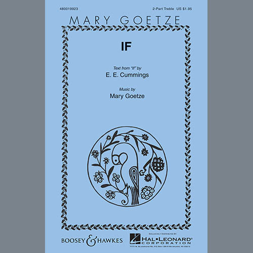 Mary Goetze, If, 2-Part Choir