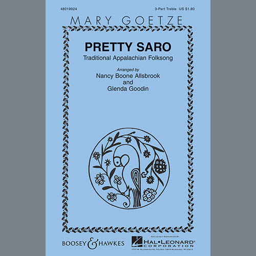 Mary Goetze, Pretty Saro, 3-Part Treble
