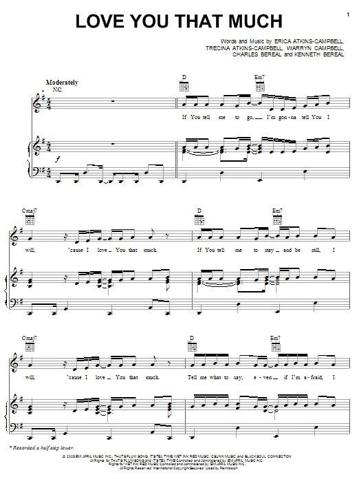Mary Mary Love You That Much Sheet Music Notes & Chords for Piano, Vocal & Guitar (Right-Hand Melody) - Download or Print PDF Mary Mary Love You That Much Sheet Music Notes & Chords for Piano, Vocal & Guitar (Right-Hand Melody) - Download or Print PDF