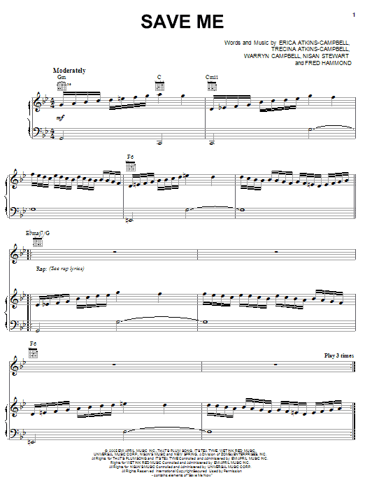 Mary Mary Save Me Sheet Music Notes & Chords for Piano, Vocal & Guitar (Right-Hand Melody) - Download or Print PDF Mary Mary Save Me Sheet Music Notes & Chords for Piano, Vocal & Guitar (Right-Hand Melody) - Download or Print PDF