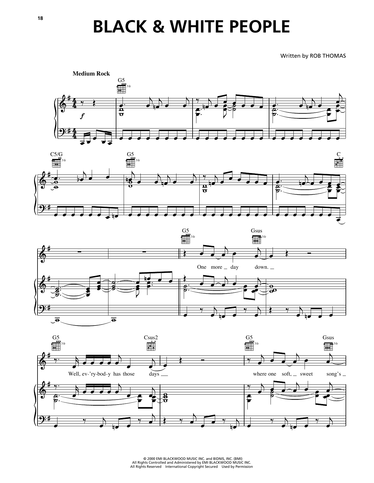 Matchbox Twenty Black & White People Sheet Music Notes & Chords for Piano, Vocal & Guitar Chords (Right-Hand Melody) - Download or Print PDF Matchbox Twenty Black & White People Sheet Music Notes & Chords for Piano, Vocal & Guitar Chords (Right-Hand Melody) - Download or Print PDF