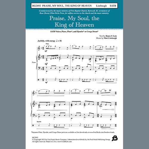 Matt Limbaugh, Praise, My Soul, the King of Heaven, SATB Choir