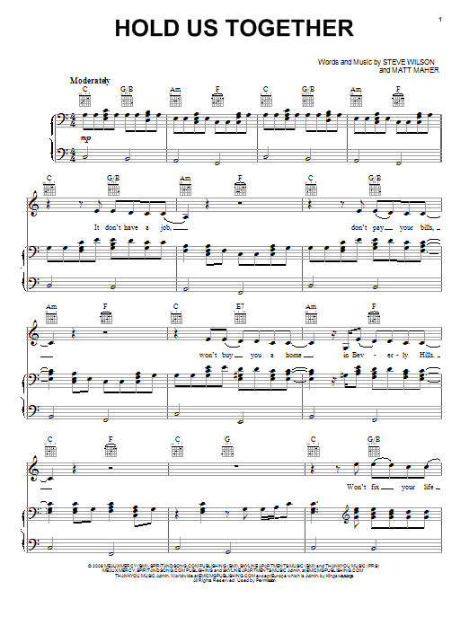 Matt Maher Hold Us Together Sheet Music Notes & Chords for Piano, Vocal & Guitar (Right-Hand Melody) - Download or Print PDF Matt Maher Hold Us Together Sheet Music Notes & Chords for Piano, Vocal & Guitar (Right-Hand Melody) - Download or Print PDF