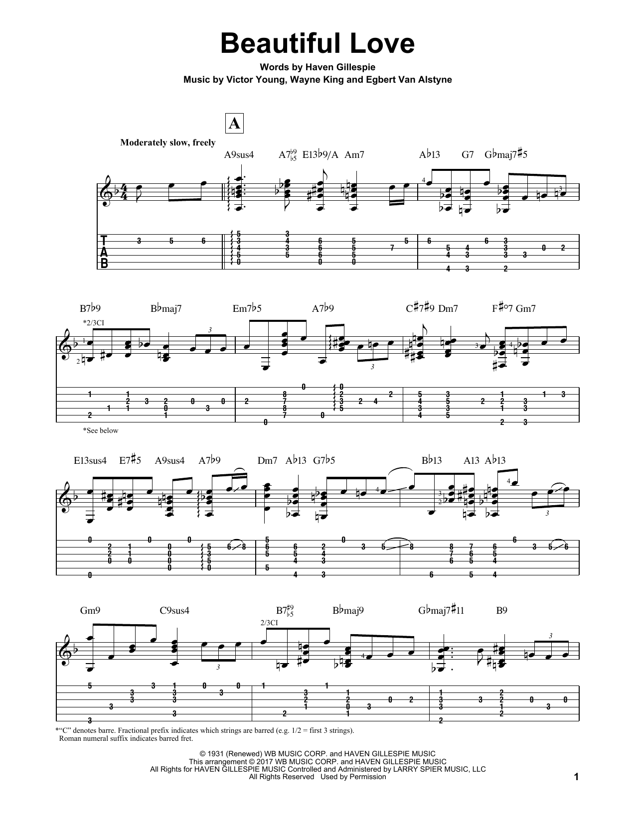 Matt Otten Beautiful Love Sheet Music Notes & Chords for Guitar Tab - Download or Print PDF