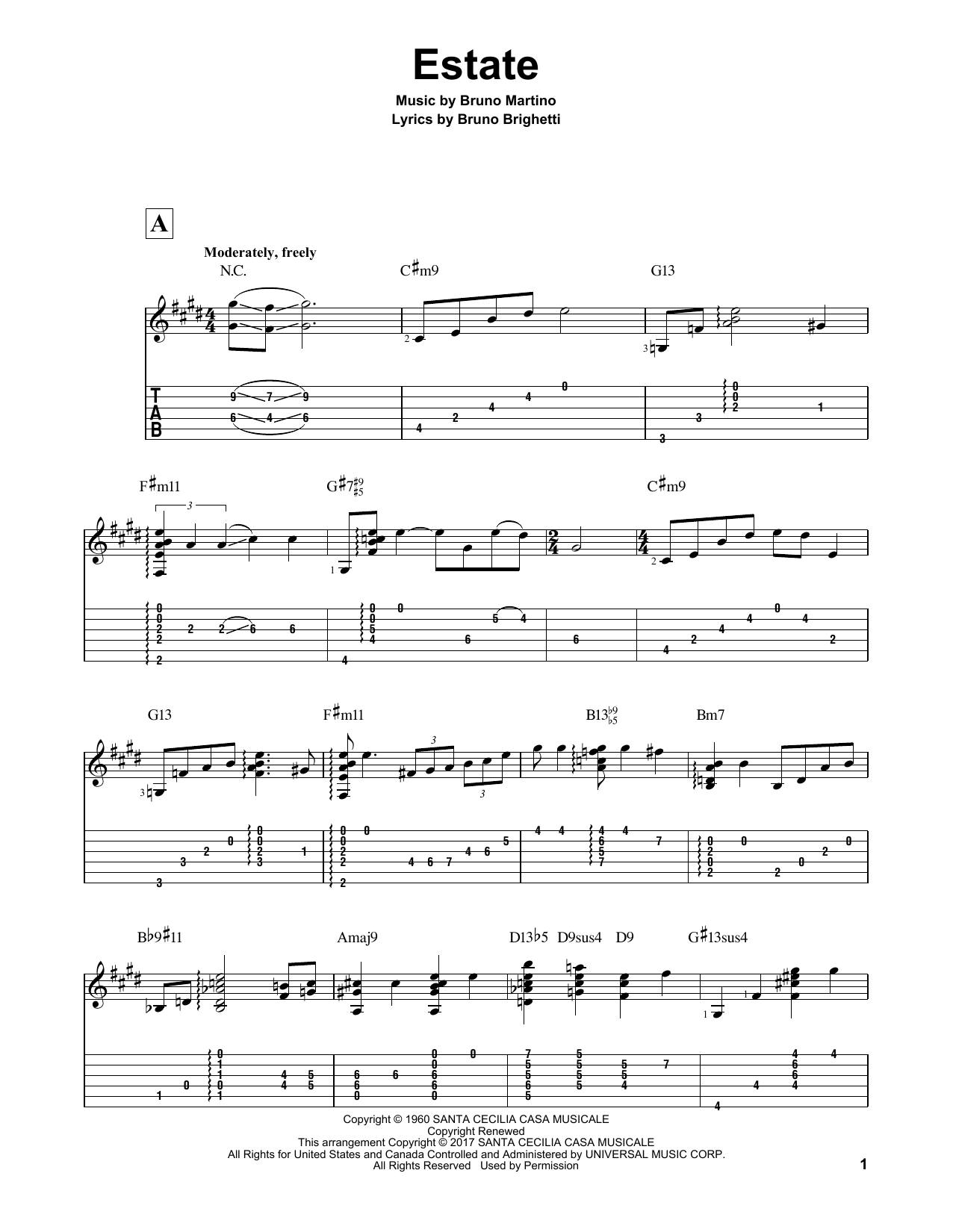 Matt Otten Estate Sheet Music Notes & Chords for Guitar Tab - Download or Print PDF