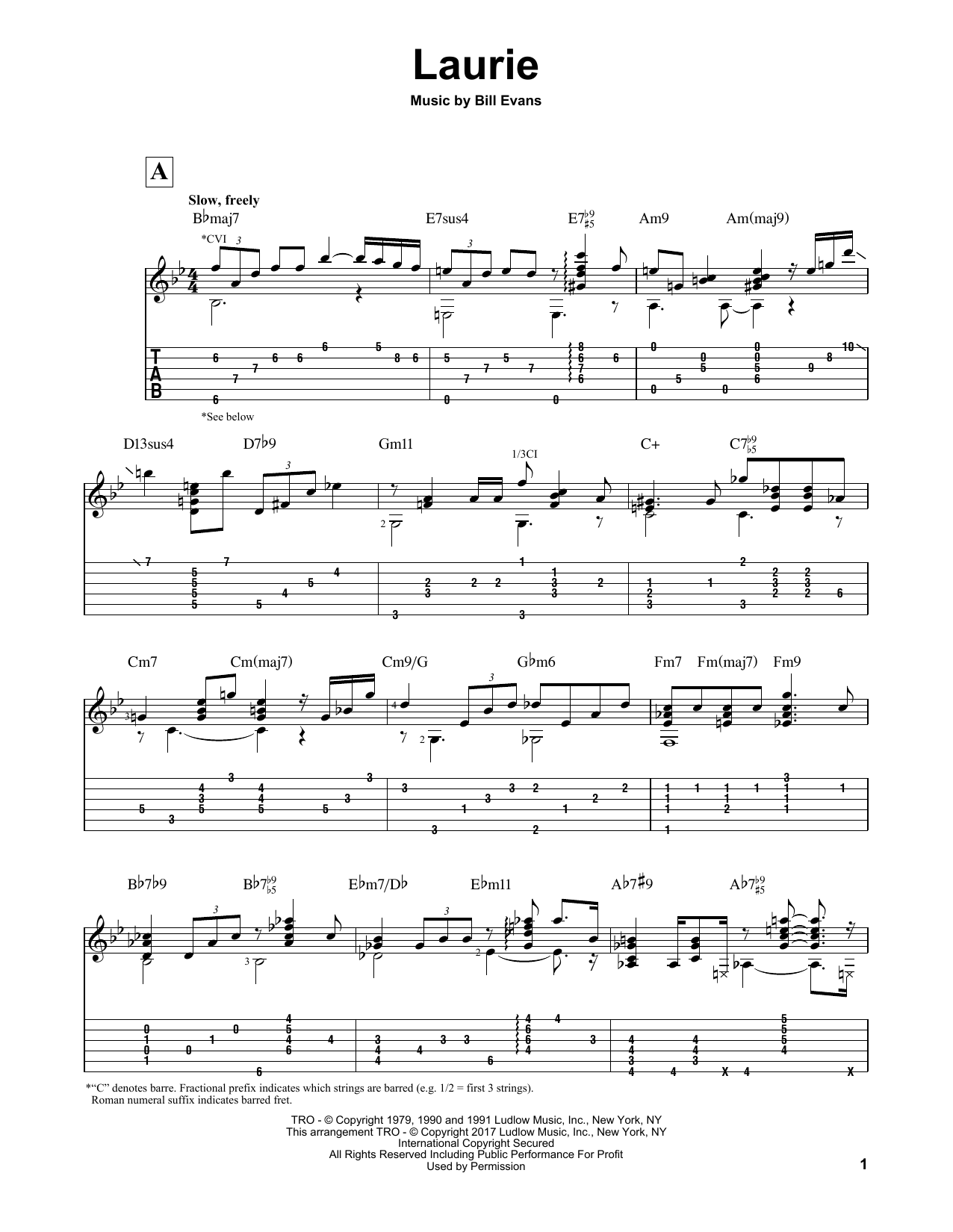 Matt Otten Laurie Sheet Music Notes & Chords for Guitar Tab - Download or Print PDF