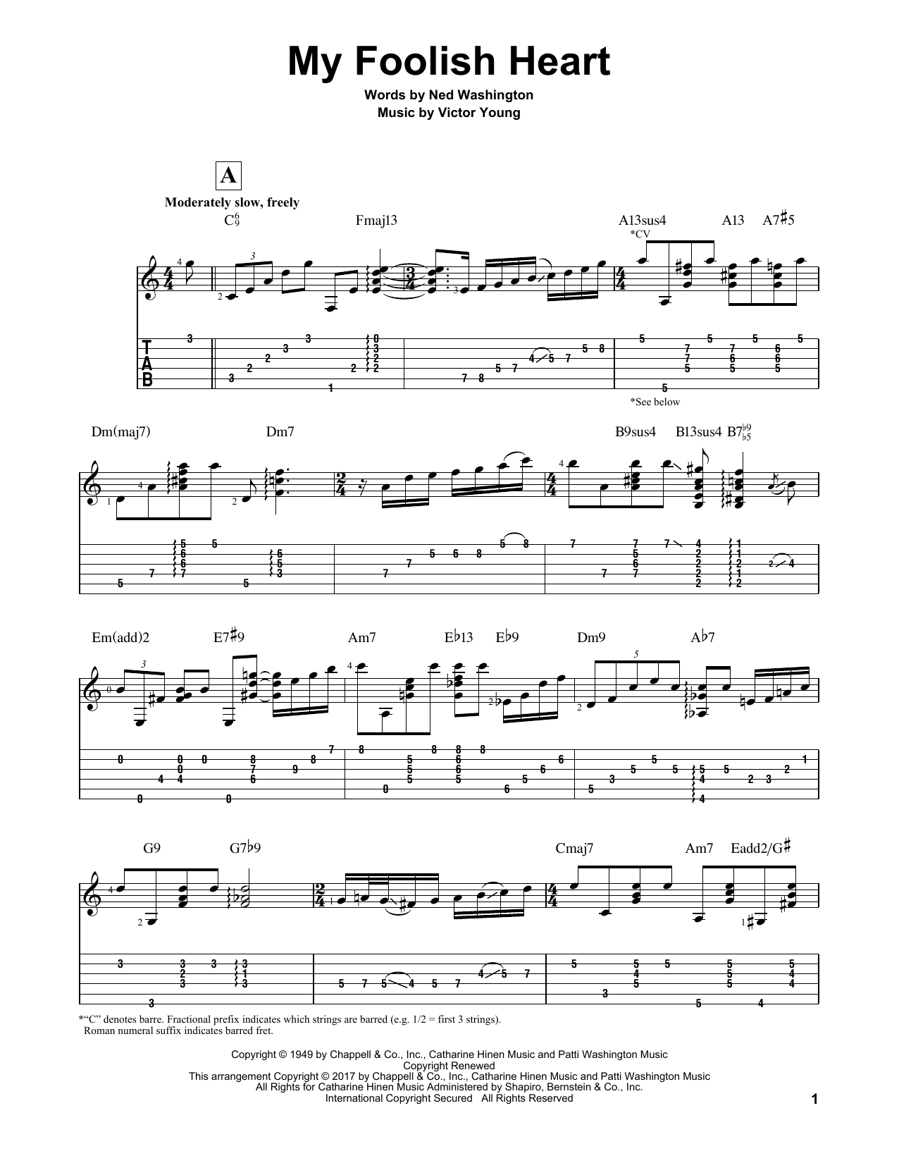Matt Otten My Foolish Heart Sheet Music Notes & Chords for Guitar Tab - Download or Print PDF
