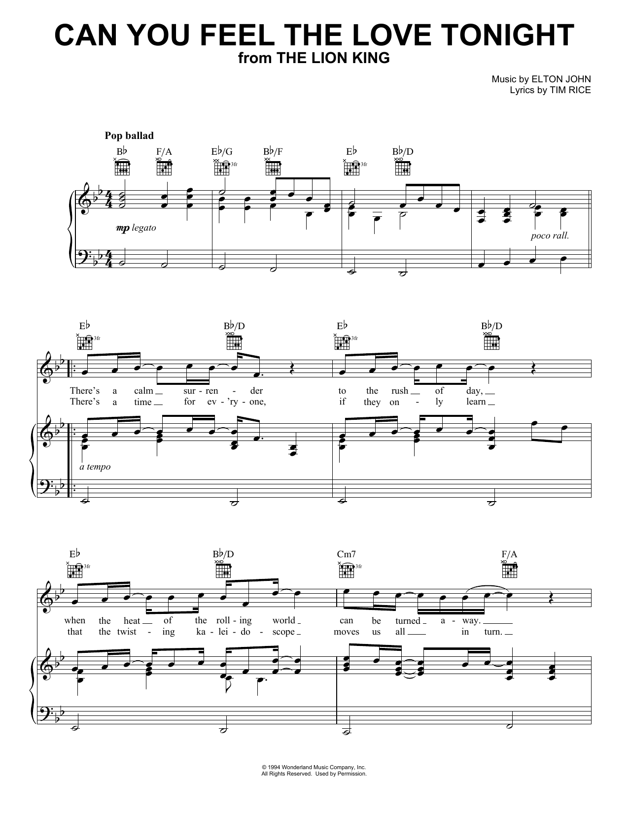 Matteo Bocelli Can You Feel The Love Tonight (from The Lion King) [Classical version] Sheet Music Notes & Chords for Piano, Vocal & Guitar (Right-Hand Melody) - Download or Print PDF