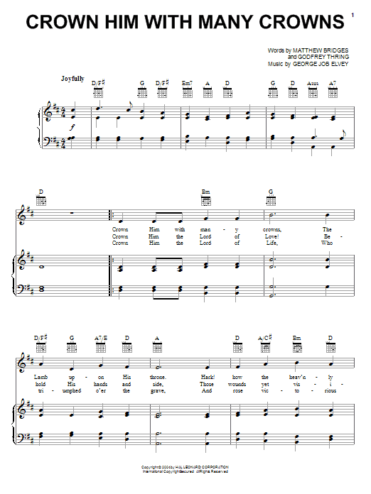 Matthew Bridges Crown Him With Many Crowns Sheet Music Notes & Chords for Guitar Tab - Download or Print PDF