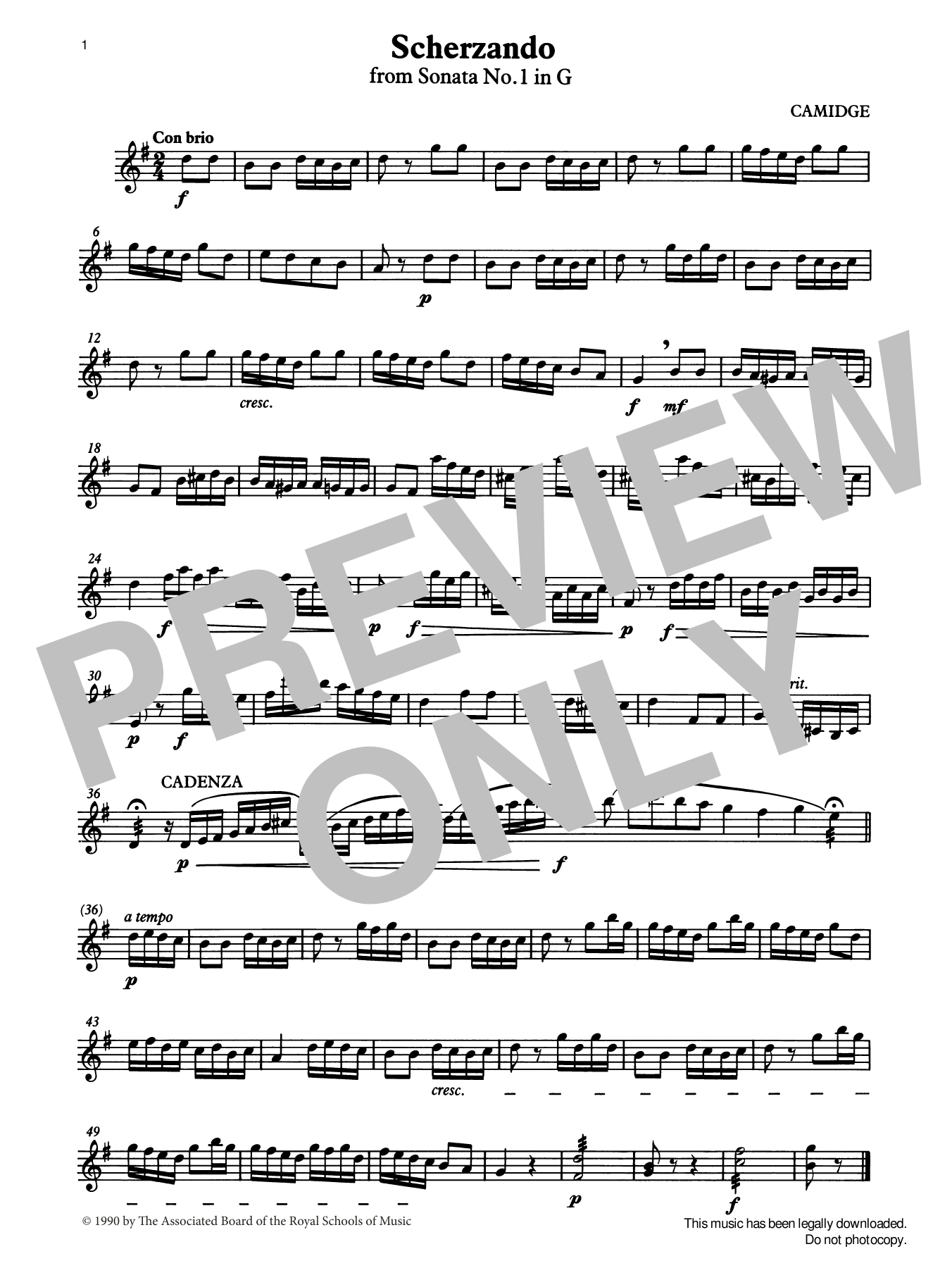 Matthew Camidge Scherzando from Graded Music for Tuned Percussion, Book II Sheet Music Notes & Chords for Percussion Solo - Download or Print PDF