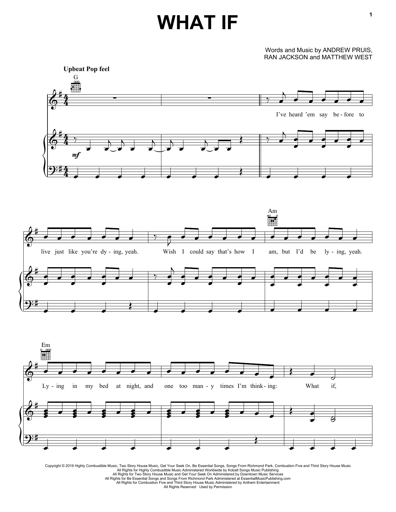 Matthew West What If Sheet Music Notes & Chords for Piano, Vocal & Guitar Chords (Right-Hand Melody) - Download or Print PDF