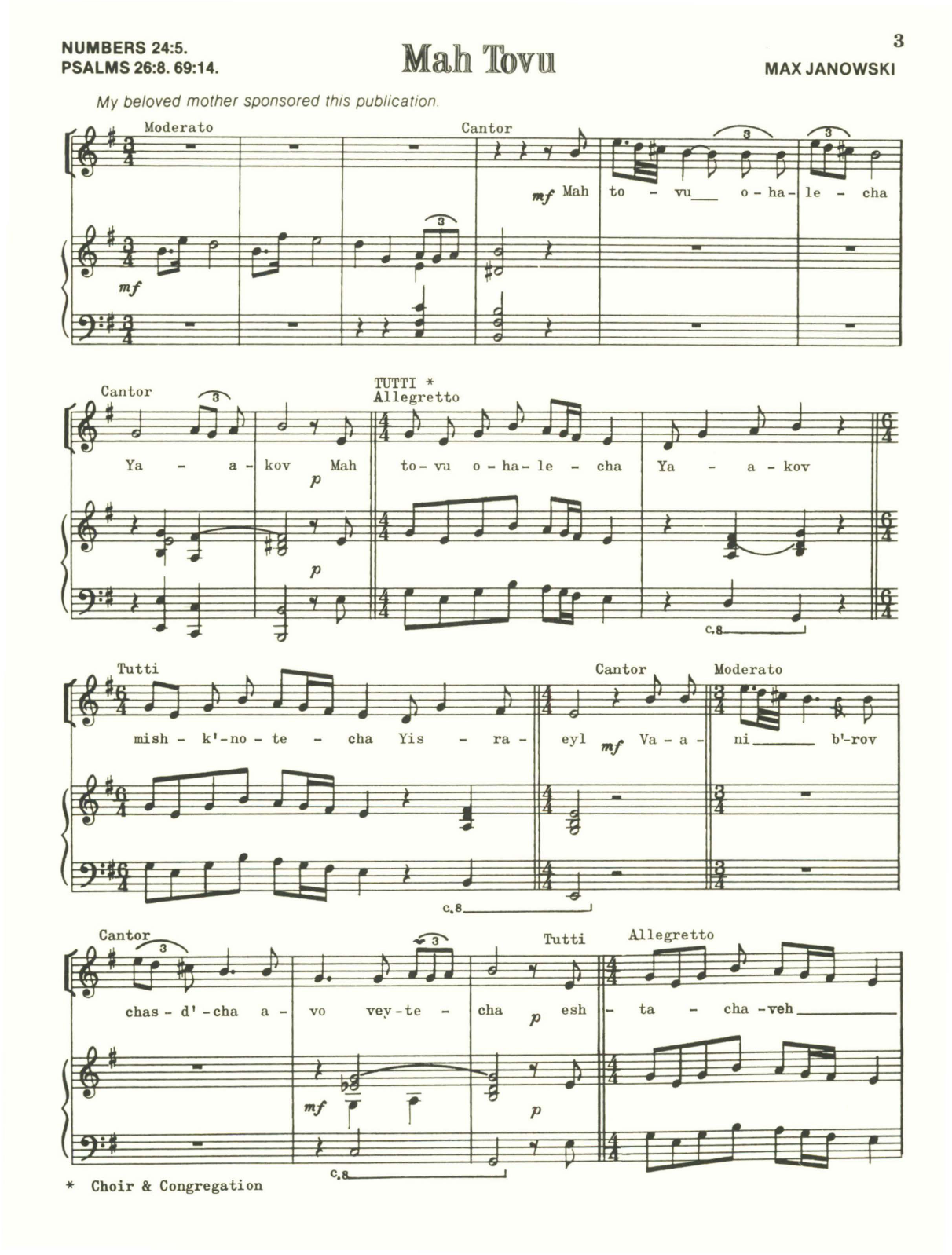 Max Janowski Shabbat Service For Saturday Morning Sheet Music Notes & Chords for SATB Choir - Download or Print PDF