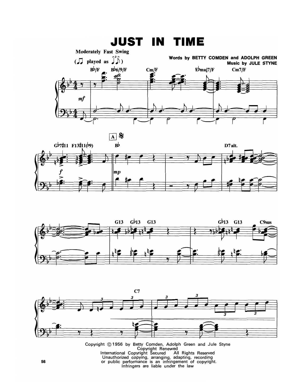 McCoy Tyner Just In Time Sheet Music Notes & Chords for Piano Transcription - Download or Print PDF McCoy Tyner Just In Time Sheet Music Notes & Chords for Piano Transcription - Download or Print PDF