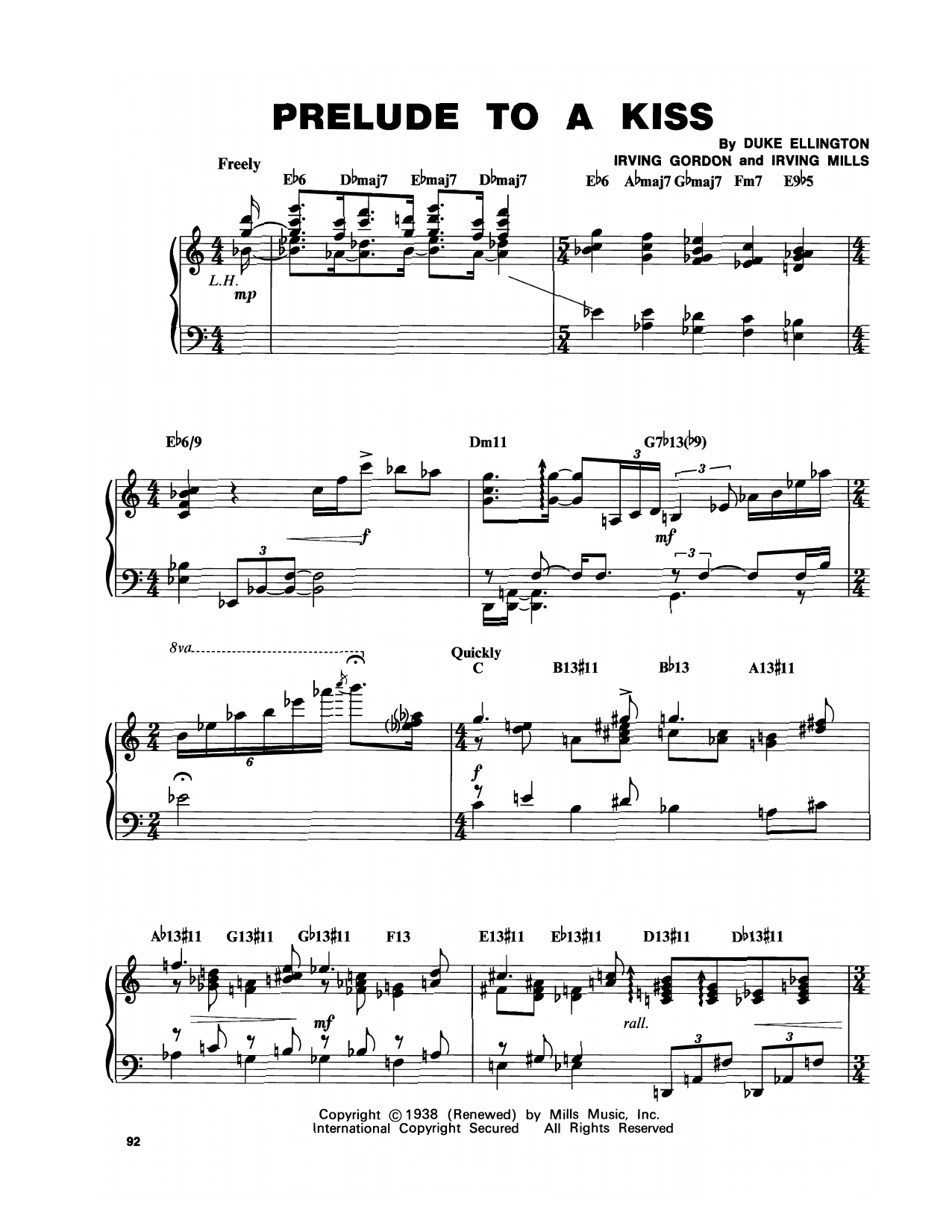 McCoy Tyner Prelude To A Kiss Sheet Music Notes & Chords for Piano Transcription - Download or Print PDF McCoy Tyner Prelude To A Kiss Sheet Music Notes & Chords for Piano Transcription - Download or Print PDF
