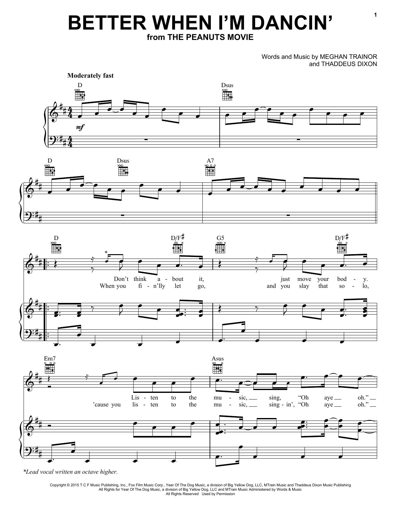 Meghan Trainor Better When I'm Dancin' Sheet Music Notes & Chords for Easy Piano - Download or Print PDF