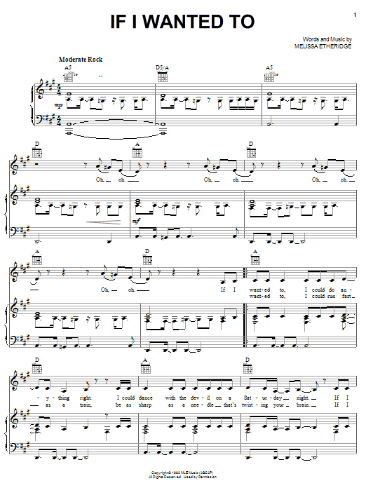 Melissa Etheridge If I Wanted To Sheet Music Notes & Chords for Guitar with strumming patterns - Download or Print PDF