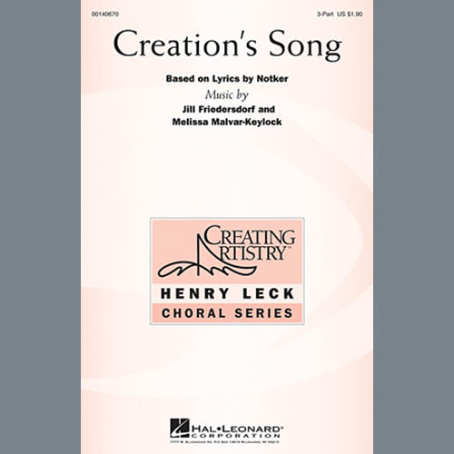 Melissa Malvar-Keylock, Creation's Song, 3-Part Treble