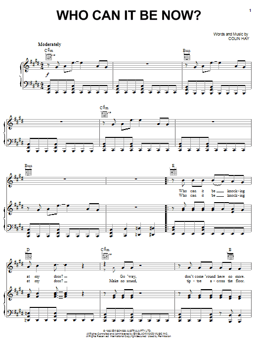 Men At Work Who Can It Be Now? Sheet Music Notes & Chords for Harmonica - Download or Print PDF