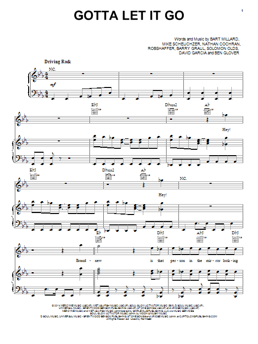 MercyMe Gotta Let It Go Sheet Music Notes & Chords for Piano, Vocal & Guitar (Right-Hand Melody) - Download or Print PDF MercyMe Gotta Let It Go Sheet Music Notes & Chords for Piano, Vocal & Guitar (Right-Hand Melody) - Download or Print PDF