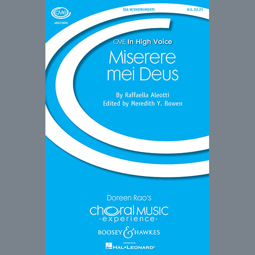 Meredith Bowen, Miserere Mei Deus, 2-Part Choir
