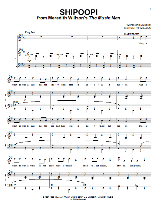 Meredith Willson Shipoopi Sheet Music Notes & Chords for Piano, Vocal & Guitar (Right-Hand Melody) - Download or Print PDF Meredith Willson Shipoopi Sheet Music Notes & Chords for Piano, Vocal & Guitar (Right-Hand Melody) - Download or Print PDF