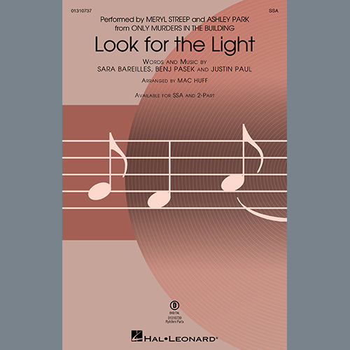 Meryl Streep and Ashley Park, Look For The Light (from Only Murders In The Building) (arr. Mac Huff), 2-Part Choir