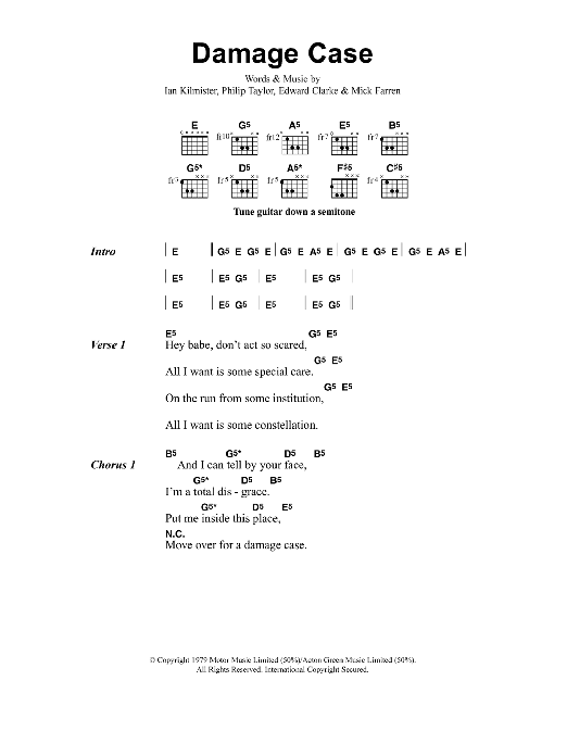 Metallica Damage Case Sheet Music Notes & Chords for Bass Guitar Tab - Download or Print PDF