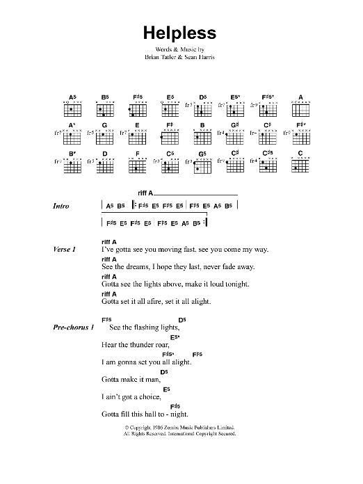 Metallica Helpless Sheet Music Notes & Chords for Bass Guitar Tab - Download or Print PDF