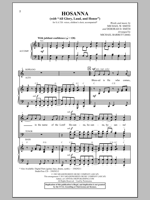 Michael Barrett All Glory, Laud And Honor Sheet Music Notes & Chords for SATB - Download or Print PDF