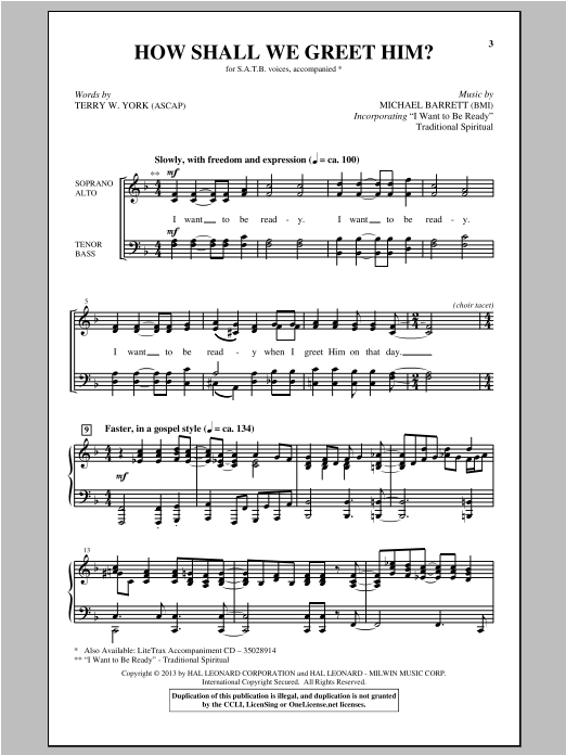 Michael Barrett How Shall We Greet Him? Sheet Music Notes & Chords for SATB - Download or Print PDF