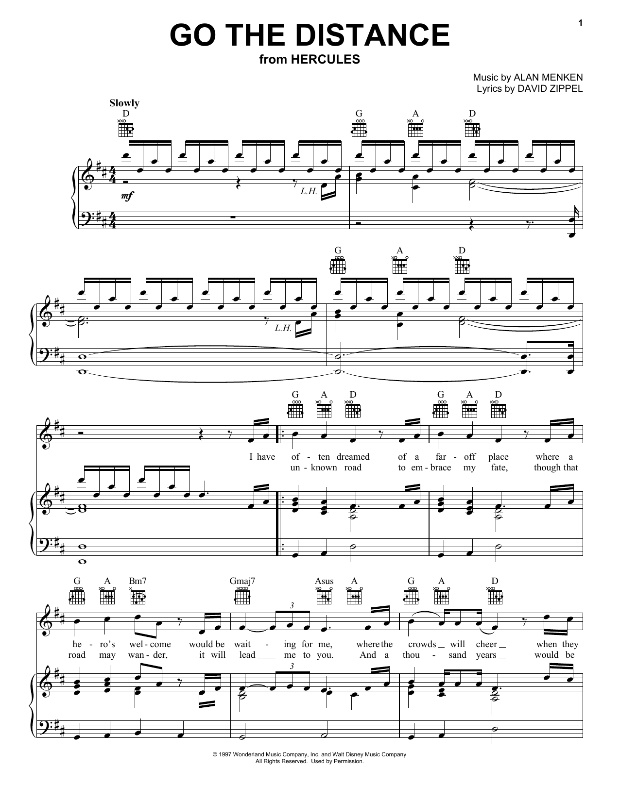 Michael Bolton Go The Distance Sheet Music Notes & Chords for Violin - Download or Print PDF