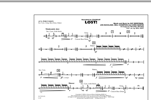 Michael Brown Lost! - Aux Percussion Sheet Music Notes & Chords for Marching Band - Download or Print PDF