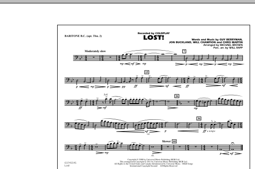 Michael Brown Lost! - Baritone B.C. (Opt. Tbn. 2) Sheet Music Notes & Chords for Marching Band - Download or Print PDF