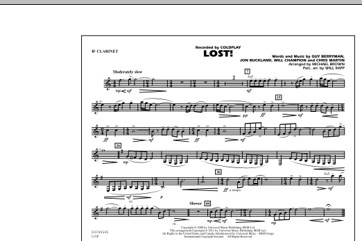 Michael Brown Lost! - Bb Clarinet Sheet Music Notes & Chords for Marching Band - Download or Print PDF