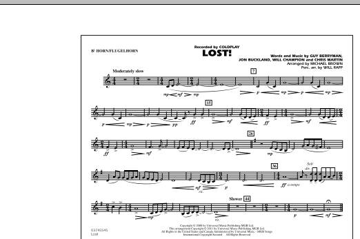 Michael Brown Lost! - Bb Horn/Flugelhorn Sheet Music Notes & Chords for Marching Band - Download or Print PDF