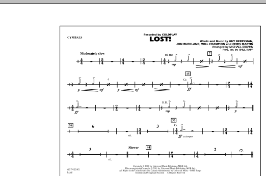 Michael Brown Lost! - Cymbals Sheet Music Notes & Chords for Marching Band - Download or Print PDF