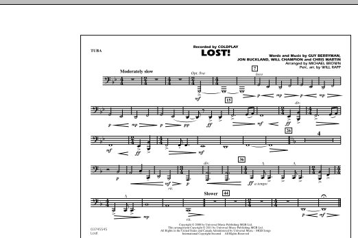 Michael Brown Lost! - Tuba Sheet Music Notes & Chords for Marching Band - Download or Print PDF